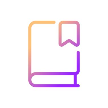 Saving book for future pixel perfect gradient linear ui icon. Making bookmark. Reading experience. Line color user interface symbol. Modern style pictogram. Vector isolated outline illustration