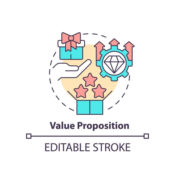 Value Proposition Concept Icon Product Management Tool Business Model Canvas — Vector de stock