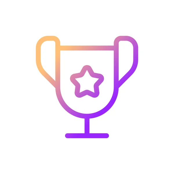 Trophy Cup Pixel Perfect Gradient Linear Icon Outstanding Student Award — 图库矢量图片