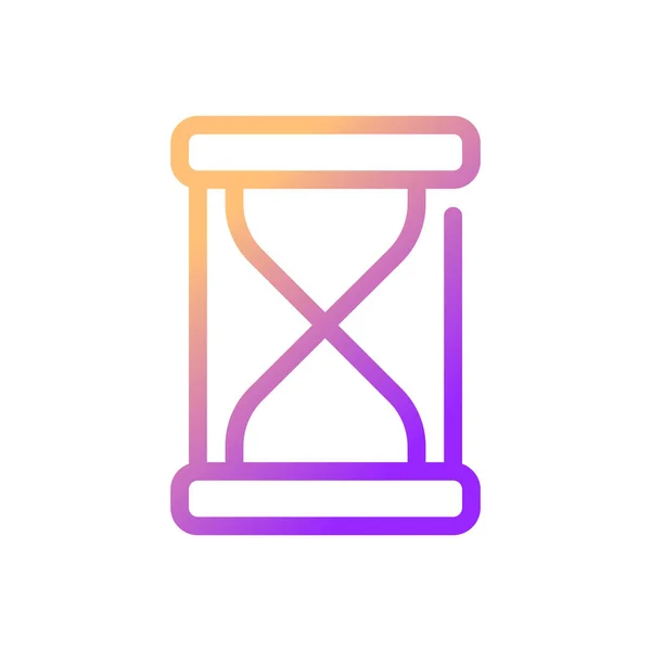 Hourglass Pixel Perfect Gradient Linear Icon Time Measuring Device Sand — Vector de stock