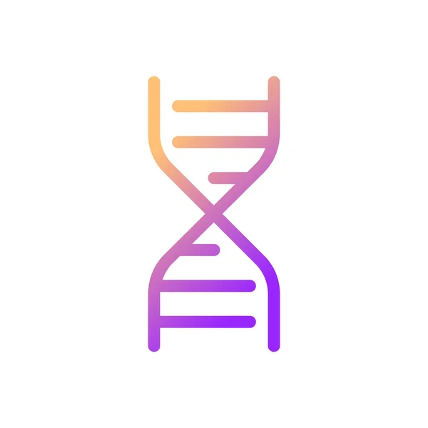 Dna Structure Pixel Perfect Gradient Linear Icon Biology Course Genetics — Vetor de Stock