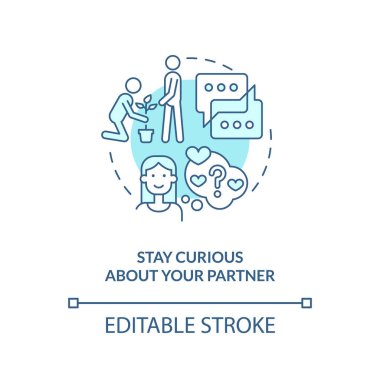 Ortak turkuaz konsept ikonunu merak etmeye devam et. İlişki kuramsal fikirlerin ince çizgi çizimlerini nasıl geliştireceğinizi. İzole bir taslak çizim. Düzenlenebilir felç. Arial, Myriad Pro-Kalın yazı tipleri