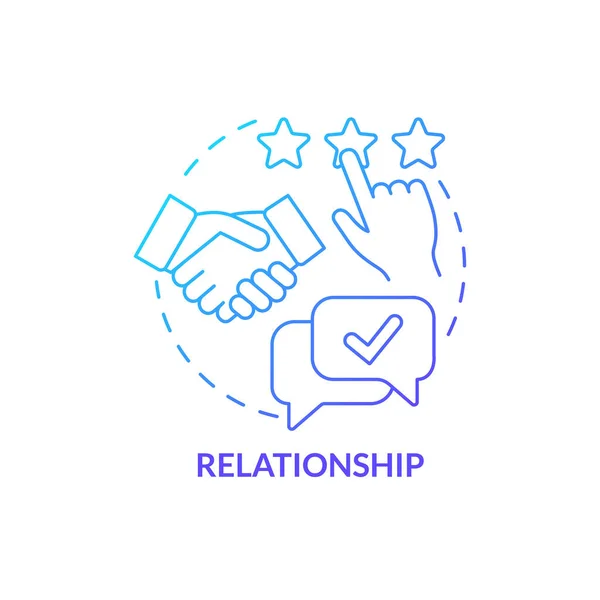Relationship Blue Gradient Concept Icon Kommunikation Mit Den Kunden Geschäftsmodell — Stockvektor