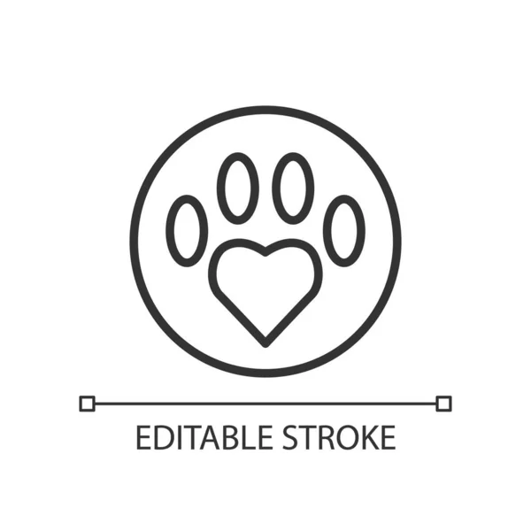 Icono Lineal Hospital Animal Mantenga Saludable Mascota Cuidado Los Animales — Vector de stock