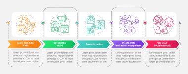 Konuklara dikdörtgen bilgi şablonu ile iş görüşmesi yaptırıyorum. Veri görselleştirmesi 5 adımda. Düzenlenebilir zaman çizelgesi. Satır simgeleriyle çalışma akışı düzeni. Kullanılan sayısız Pro-Kalın, Düzenli yazı tipleri