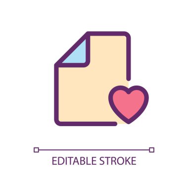 Dijital kalp taraması sonucu piksel mükemmel RGB renk ui simgesi. Kardiyogram. Basit doldurulmuş çizgi ögesi. Mobil uygulama için UX tasarımı. Vektör izole görüntü grafiği. Düzenlenebilir felç. Kullanılan Arial yazı tipi