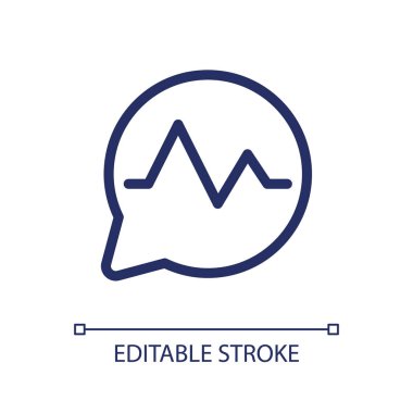 Klinik destek servis pikseli mükemmel doğrusal ui simgesi. Tıbbi yardım masası. İletişim. GUI, UX tasarımı. Uygulama ve web için izole edilmiş kullanıcı arayüzü ögesi. Düzenlenebilir felç. Kullanılan Arial yazı tipi