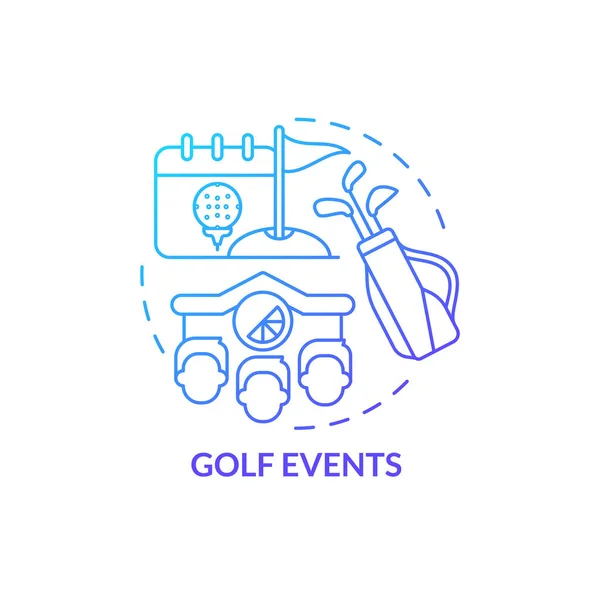 Eventos Golf Icono Concepto Gradiente Azul Torneo Equipos Empresariales Tipo — Archivo Imágenes Vectoriales