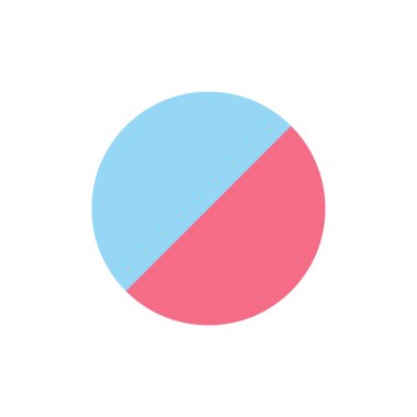 Disk şeklinde tablet düz renk ui simgesi. Ağız ilacı. Sağlam dozda. İlaç reçetesi. Mobil uygulama için basit doldurulmuş öge. Renkli, sağlam bir resim. Vektör izole edilmiş RGB illüstrasyonu