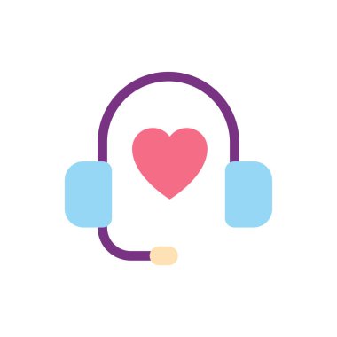 Klinik çağrı merkezi düz renk ui simgesi. Hastane yardım servisi. Hasta yardımı. Acil durum. Mobil uygulama için basit doldurulmuş öge. Renkli, sağlam bir resim. Vektör izole edilmiş RGB illüstrasyonu