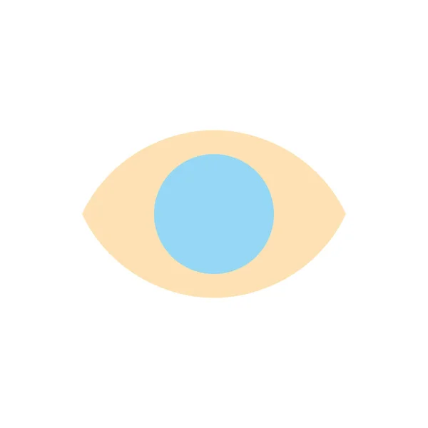 Eye Platte Kleur Pictogram Een Deel Van Het Menselijk Lichaam — Stockvector