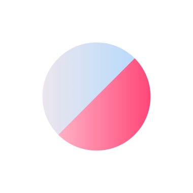 Disk biçimli tablet düz gradyan iki renkli ui simgesi. Ağız ilacı. Sağlam dozda. Sağlık hizmetleri. Basit bir piktogram. Arayüz, mobil uygulama için UX tasarımı. Vektör izole edilmiş RGB illüstrasyonu