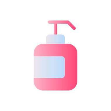 El dezenfektanı düz gradyan iki renkli ui ikonu. Sıvı dezenfektan. Pompa şişesi. Basit bir piktogram. Arayüz, mobil uygulama için UX tasarımı. Vektör izole edilmiş RGB illüstrasyonu