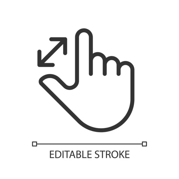 Household gloves linear icon. Thin line illustration. Medical