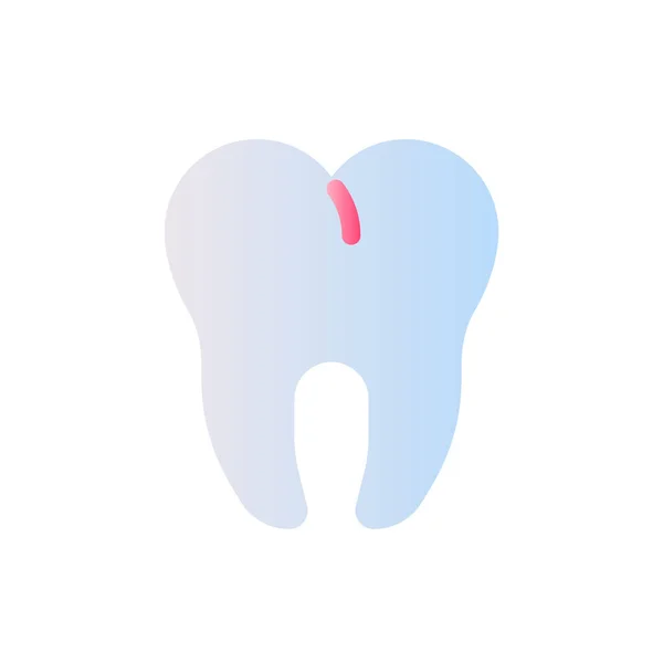 Молярный Плоский Градиент Двухцветный Значок Стоматология Стоматологическая Помощь Лечение Зубной — стоковый вектор