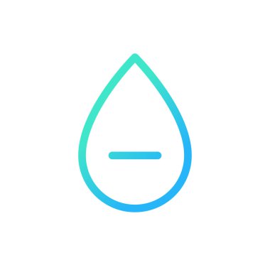 Negatif kan grubu pikseli mükemmel gradyan doğrusal ui simgesi. Laboratuvar testi. Kan nakli. Satır rengi kullanıcı arayüzü sembolü. Modern tarz pictogram. Vektör izole edilmiş taslak çizimi