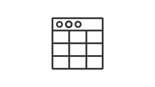 Animated Task Scheduling Linear Icon Prioritize Work Goals Tasks Management — Αρχείο Βίντεο