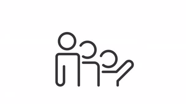 Animated Passion Linear Icon Fulfilling Dreams Together Making Wish Come — Vídeos de Stock