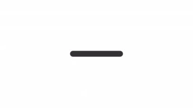 Animasyon eksi doğrusal ui simgesi. Bilgiyi kaldır. Şeffaf arkaplanda alfa kanalı olan kusursuz 4k döngüsü videosu. Taslak izole edilmiş kullanıcı arayüzü ögesi hareketli grafik canlandırması