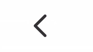 Animasyon ters doğrusal ui simgesi. Geri dön ok. Şeffaf arkaplanda alfa kanalı olan kusursuz 4k döngüsü videosu. Taslak izole edilmiş kullanıcı arayüzü ögesi hareketli grafik canlandırması