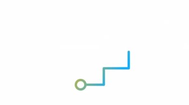 Animated leadership gradient icon. Creating high performance team. Achieve results with team. Seamless loop 4k video with alpha channel on transparent background. Outline motion graphic animation