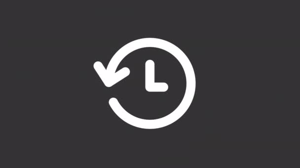 Geanimeerde Laden Witte Lijn Pictogram Software Upgraden Timing Naadloze Lus — Stockvideo