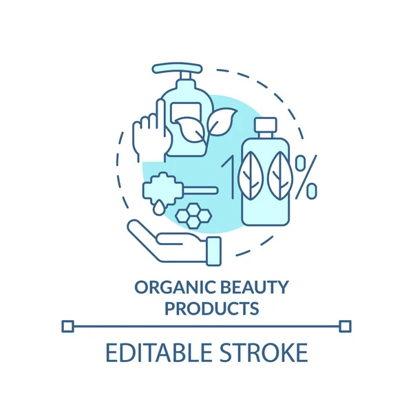 Ekologické Kosmetické Výrobky Tyrkysová Koncepce Ikona Poptávce Malý Obchodní Typ — Stockový vektor