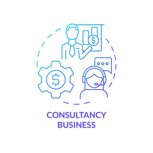Consultancy Business Blue Gradient Concept Icon Professional Assistance Future Business — Stock Vector