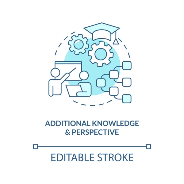 Additional Knowledge Perspective Blue Concept Icon Internship Education Abstract Idea — Stock Vector