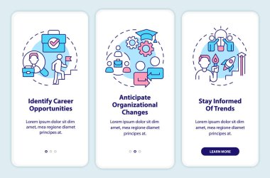 Liderlik ağı mobil uygulama ekranına bağlanmayı hedefliyor. Kariyer hedefleri, doğrusal kavramlarla birlikte düzenlenebilir grafik yönergelerinde 3 adım ilerler. UI, UX, GUI şablonu. Kullanılan sayısız Pro-Kalın, Düzenli yazı tipleri