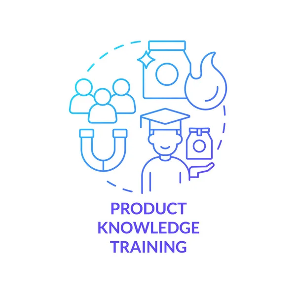 Wiedza Produkcie Szkolenia Ikona Niebieskiego Gradientu Koncepcji Typ Szkolenia Korporacyjnego — Wektor stockowy