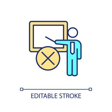 Açıklama yapmadan RGB renk simgesi. Öğretmek ve akıl hocalığı yok. Kendi kendine hareket. Herhangi bir talimat. İzole vektör çizimi. Basit bir çizgi çizimi. Düzenlenebilir felç. Arial yazı tipi kullanımı