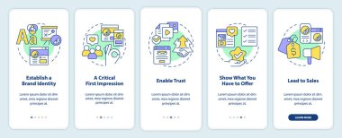 Mobil uygulama ekranında site kalitesi önemli. Pazarlama 5 adım düzenlenebilir grafik talimatları doğrusal kavramlarla birlikte. UI, UX, GUI şablonu. Kullanılan sayısız Pro-Kalın, Düzenli yazı tipleri
