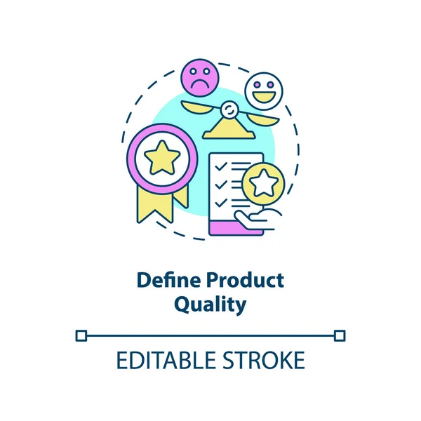 Definieren Sie Produktqualitätskonzept Symbol Markentreue Verbesserung Des Kundenservice Abstrakte Idee — Stockvektor