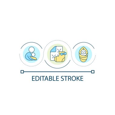 Bebeğin sıcak döngü konseptini korumak için vücut ısısını kullanın. Kış elektrik kesintisi tavsiyesi. Kış havasının, soyut fikirlerin ince çizgi çizimlerinin üstesinden gel. İzole bir taslak çizim. Düzenlenebilir felç. Kullanılan Arial yazı tipi