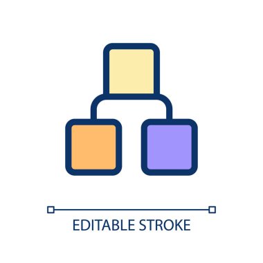 Bilgi engelleme pikseli mükemmel RGB renk ui simgesi. Görsel materyaller. Basit doldurulmuş çizgi ögesi. Mobil uygulama için UX tasarımı. Vektör izole görüntü grafiği. Düzenlenebilir felç. Kullanılan Poppins yazı tipi