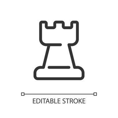 İş stratejisi pikseli mükemmel doğrusal ui simgesi. Proje yönetimi planı. GUI, UX tasarımı. Uygulama ve web için izole edilmiş kullanıcı arayüzü ögesi. Düzenlenebilir felç. Kullanılan Poppins yazı tipi