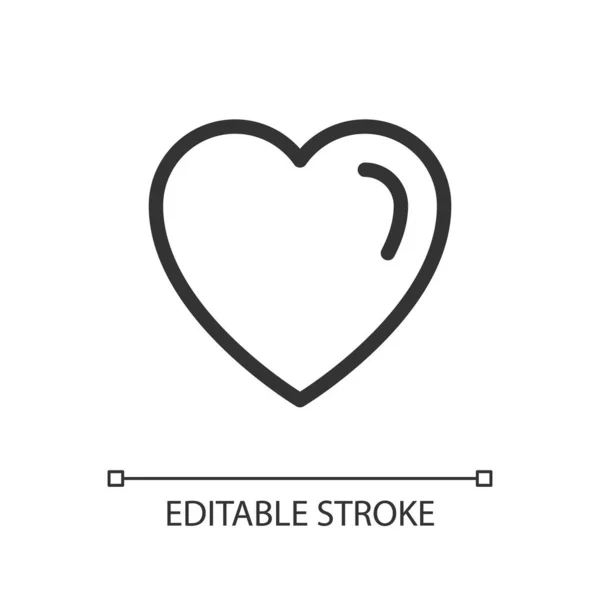 Coração Pixel Ícone Linear Perfeito Sentimentos Ternos Cardiologia Saúde Bem —  Vetores de Stock