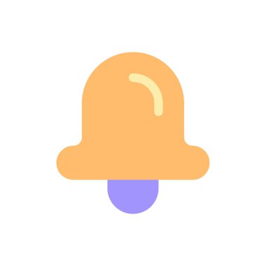 Çan pikseli mükemmel düz renk ui simgesi. Uygulamadan bildiri. Bilgilendirici mesaj. Basit bir piktogram. Arayüz, mobil uygulama için UX tasarımı. Vektör izole edilmiş RGB illüstrasyonu