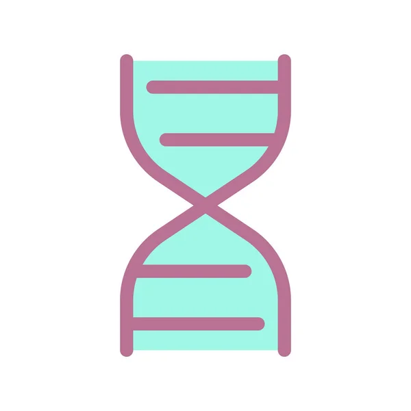 Molécula Adn Color Plano Icono Código Genético Gen Herencia Investigación — Vector de stock