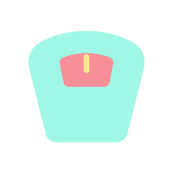 Κλίμακα Μπάνιου Επίπεδη Χρώμα Εικονίδιο Διαχείριση Βάρους Διατροφή Συσκευή Μέτρησης — Διανυσματικό Αρχείο