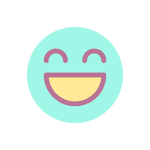 Riendo Emoji Color Plano Icono Expresión Sentimientos Reacción Broma Comunicación — Vector de stock