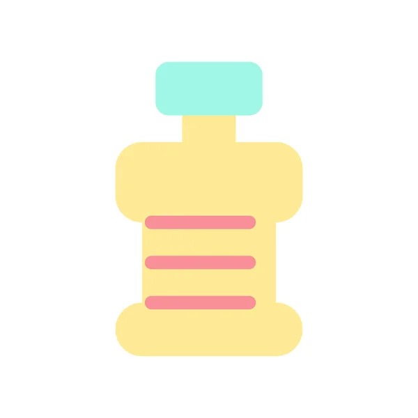 健体酒瓶扁平的色彩I图标 健康和积极的生活方式 体操水合作用 饮用水 移动应用程序的简单填充元素 色彩斑斓的立体象形文字 矢量隔离Rgb示例 — 图库矢量图片