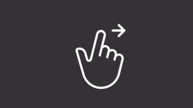 Sonraki beyaz doğrusal simgeyi canlandır. Sağa kaydır ve kay. Akıllı telefon dokunmatik ekranı. Şeffaf arkaplanda alfa kanalı olan kusursuz HD video. Gece kipi için hareketli grafik tasarımı