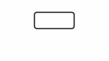 Canlandırılmış arama platformu doğrusal simgesi. Bilgi bul. Soruşturma barı. Bilgi edinme. Şeffaf arkaplanda alfa kanalı olan kusursuz HD video. Taslak hareketli grafik canlandırması