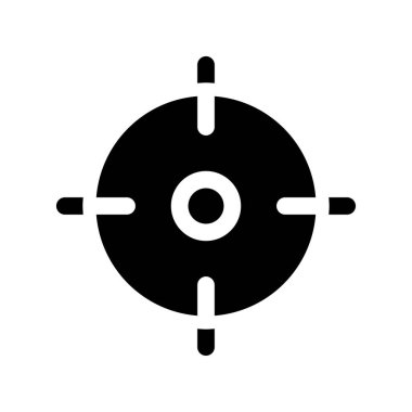 Siyah glyph ui simgesini hedef al. İş hedefine odaklan. Şirket hedeflerine ulaşıyor. Kullanıcı arayüzü tasarımı. Beyaz uzayda siluet sembolü. Ağ ve cep telefonu için sağlam bir resim. İzole vektör illüstrasyonu