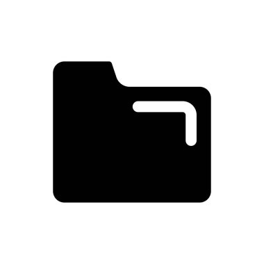 Dizin siyah glyph ui simgesi. Çevrimiçi dosya deposu. Dijital bilgi. Kullanıcı arayüzü tasarımı. Beyaz uzayda siluet sembolü. Ağ ve cep telefonu için sağlam bir resim. İzole vektör illüstrasyonu