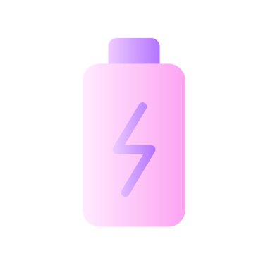 Batarya düz gradyan iki renkli ui simgesi. Aktülatör şarj oluyor. Fiziksel güç ve aktivite. Basit bir piktogram. Arayüz, mobil uygulama için UX tasarımı. Vektör izole edilmiş RGB illüstrasyonu