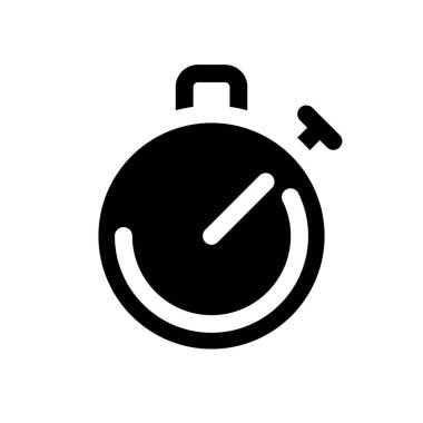 Siyah glyph ui ikonunu izlemeyi bırak. Geri sayım aracı. Not zamanı. Spor müsabakası. Kullanıcı arayüzü tasarımı. Beyaz uzayda siluet sembolü. Ağ ve cep telefonu için sağlam bir resim. İzole vektör illüstrasyonu