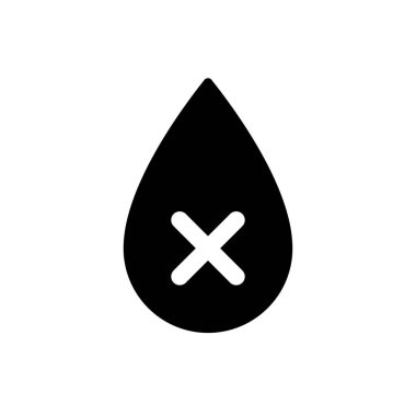 Dehidrasyon siyah glyph ui simgesi. Sıvı kaybı. Kısıtlama ve yasaklama. Kullanıcı arayüzü tasarımı. Beyaz uzayda siluet sembolü. Ağ ve cep telefonu için sağlam bir resim. İzole vektör illüstrasyonu